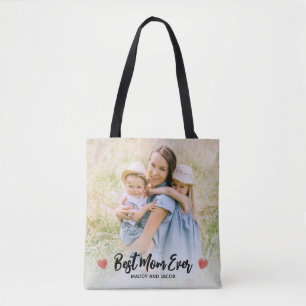 Best Mum Ever Modern Photo Tote Bag