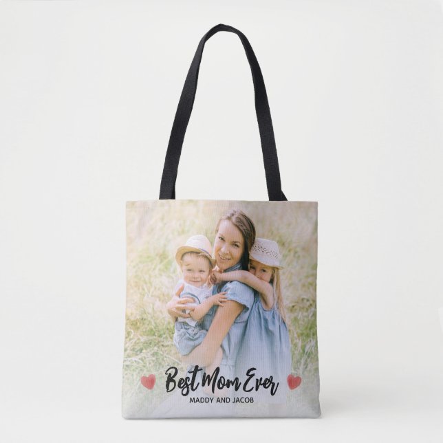 Best Mum Ever Modern Photo  Tote Bag (Front)