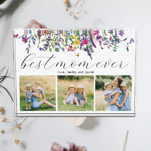 Best Mum Ever Modern Three Photo Block