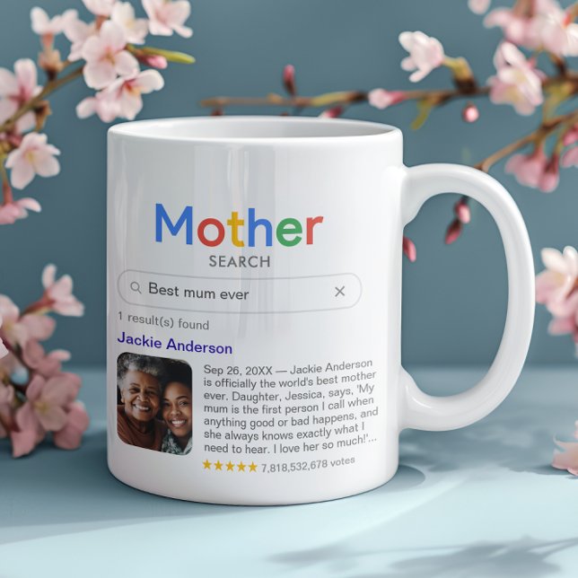 Best Mum Ever Mother Search Result Photo & Message Coffee Mug (Creator Uploaded)