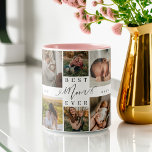 Best Mum Ever | Mother's Day 8 Photo Collage Two-Tone Coffee Mug<br><div class="desc">Send a beautiful personalised mother's day gift to your mum that she'll cherish. Special personalised mother's day family photo collage to display your special family photos and memories. Our design features a simple 8 photo collage grid design with "Best Mum Ever" designed in a beautiful handwritten black script style &...</div>