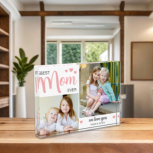 Best Mum Ever Mothers Day Blush Pink Photo Block