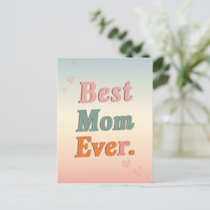 Best Mum Ever Mother's Day Card Floral Butterflies
