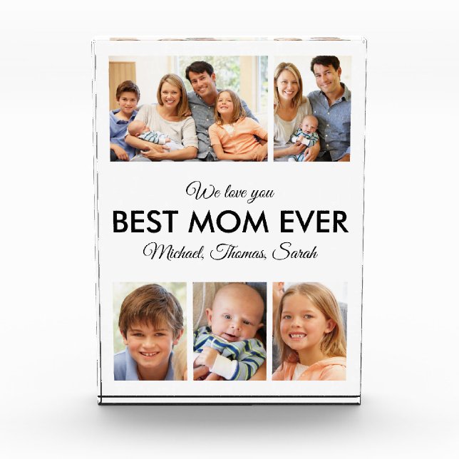 Best Mum Ever Mothers Day Collage Photo Block (Front)