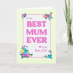  Best Mum Ever Mother's Day From Both of Us Card