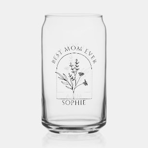 Best Mum Ever Mothers day gift for mum Can Glass