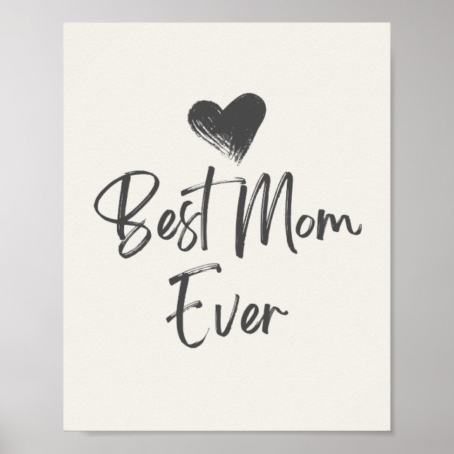Best mum ever, mother's day gift poster (Front)
