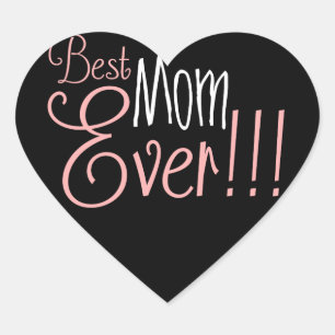 Best Mum Ever Mother's Day Heart Sticker
