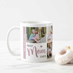 Best Mum Ever Mothers Day Mauve Photo Collage Coffee Mug