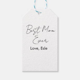 best mum ever mothers day name date simple minimal gift tags