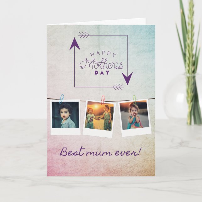 Best Mum Ever Mother's Day Photo Card (Front)