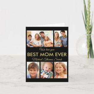 Best Mum Ever Mothers Day Photo Collage Card