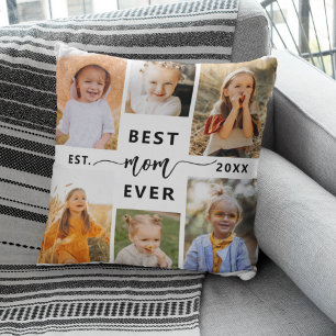 Best Mum Ever - Mother's Day Photo Collage Cushion
