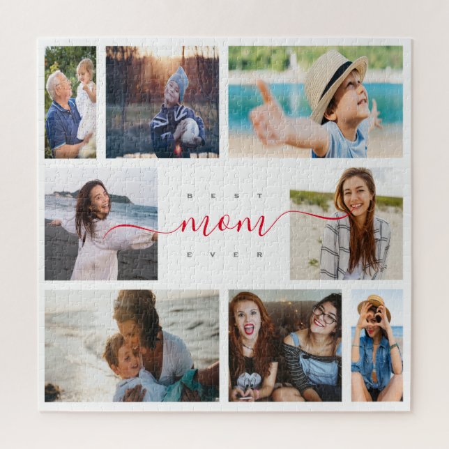 Best Mum Ever Mother's Day Photo collage  Jigsaw Puzzle (Vertical)