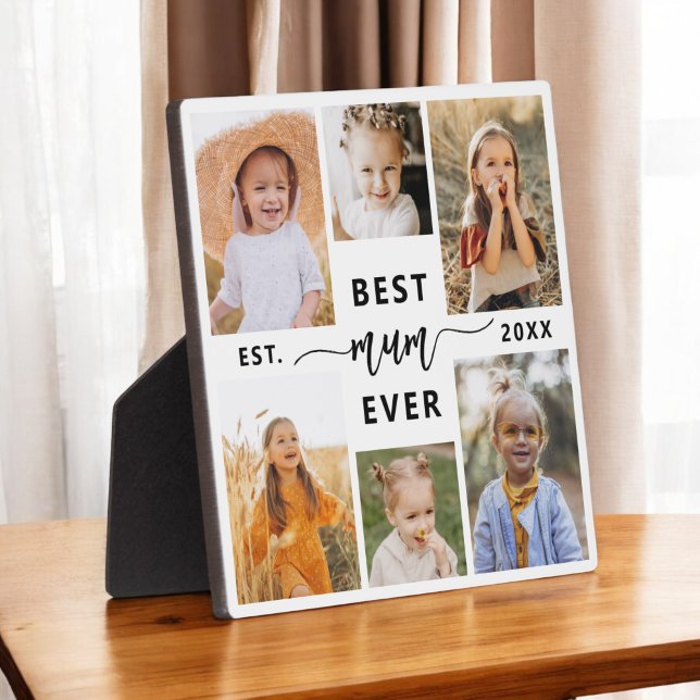 Best Mum Ever - Mother's Day Photo Collage Plaque (Creator Uploaded)