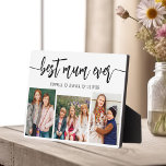 Best Mum Ever - Mother's Day Photo Collage Plaque<br><div class="desc">Celebrate your mum with the "Best Mum Ever" Mother's Day Photo Collage Plaque. This personalised plaque features a beautifully arranged collage of cherished photos, capturing special moments and memories. The heartfelt message "Best Mum Ever" adds a loving touch. Crafted from high-quality materials with a sleek finish, it's perfect for displaying...</div>