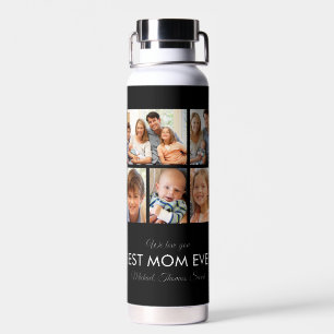 Best Mum Ever Mothers Day Photo Collage Water Bottle