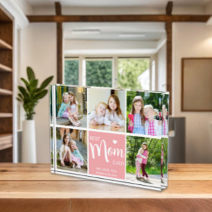 Best Mum Ever Mothers Day Pink Green Photo Block