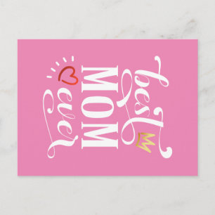 Best Mum Ever Mother's Day Quote Postcard
