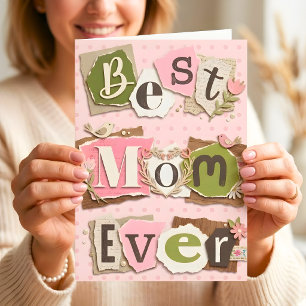 Best Mum Ever Mother's Day Scrapbook Photo Card