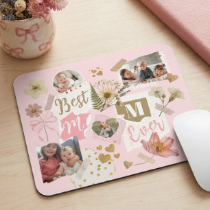 Best Mum Ever Mother's Day Scrapbook Photo Collage Mouse Pad