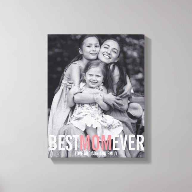 Best Mum Ever Mother's Day Stretched Canvas Print (Front)