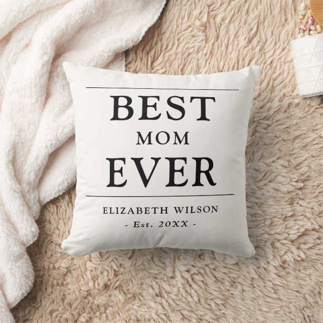 Best Mum Ever Mothers Gift Throw Pillow (Blanket)