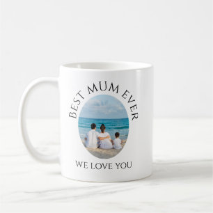 Best Mum ever Mug with photo Modern Simple