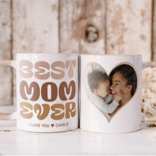 Best Mum Ever   Mum Photo and Text Gift  Coffee Mug