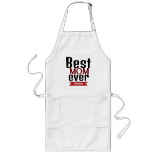best mum ever, mummy mother mama personalise name  long apron