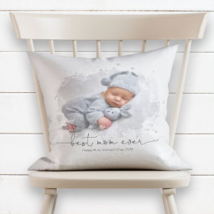 Best Mum Ever New Mummy Photo Mother's Day Cushion