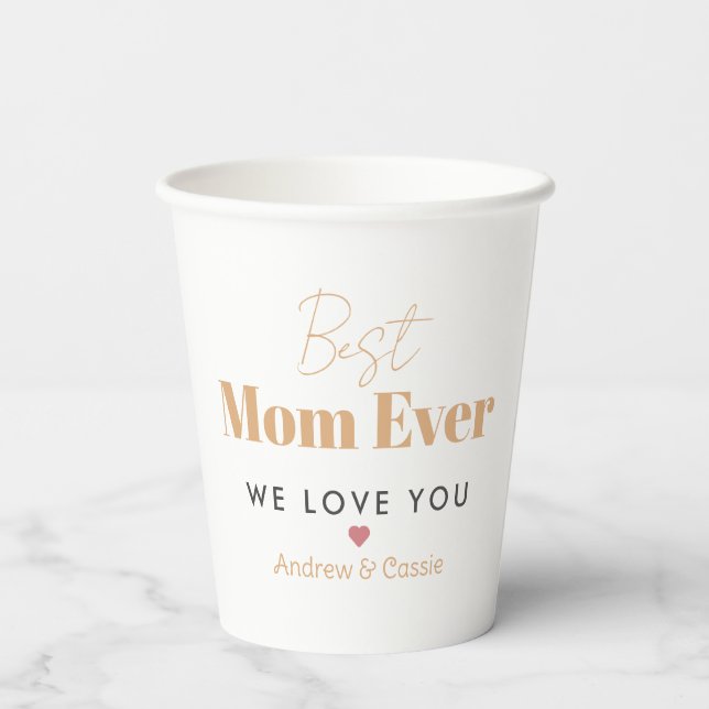 Best mum ever paper cups (Back)