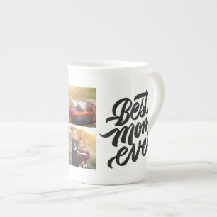 Best Mum Ever Personalised 6 Photo Collage Bone China Mug