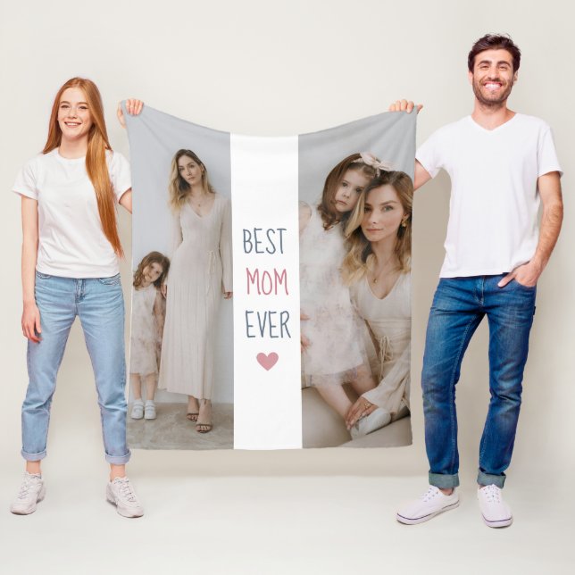 Best Mum Ever' Personalised Fleece Blanket (In Situ)