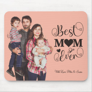 "Best Mum Ever" Personalised Mousepad with Photo