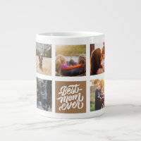 Best Mum Ever Personalised Photo Collage Brown