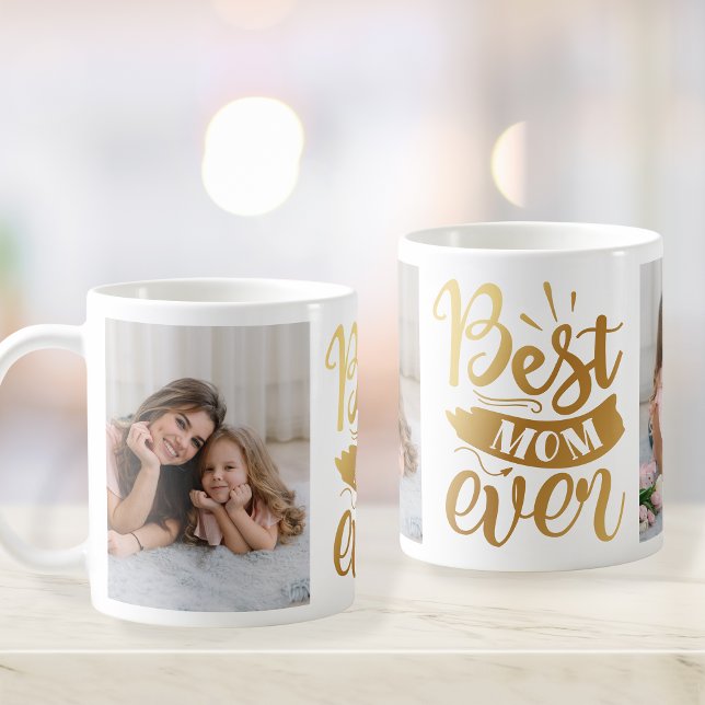 Best Mum Ever Personalised Photo Collage Coffee Mug (Creator Uploaded)