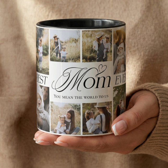 Best Mum Ever Personalised Photo Collage keepsake Mug (Best Mom Ever Personalized Photo Collage keepsake Mug)