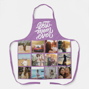 Best Mum Ever Personalised Photo Collage Lavender Apron