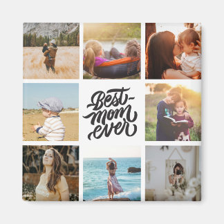 Best Mum Ever Personalised Photo Collage Magnet