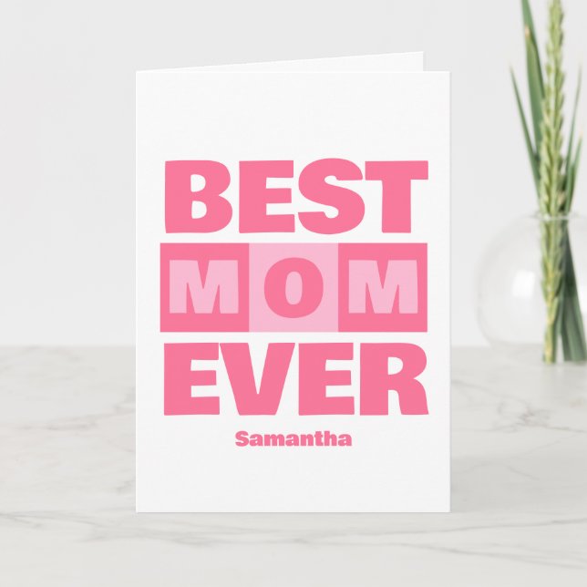 Best Mum Ever Personalised Photo Greeting Card (Front)