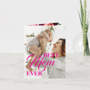 Best mum ever personalised photo Mothers Day Holiday Card
