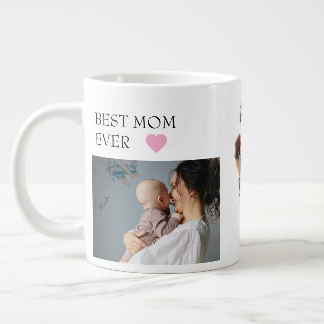 Best Mum Ever Personalised Photo Mug (Left)
