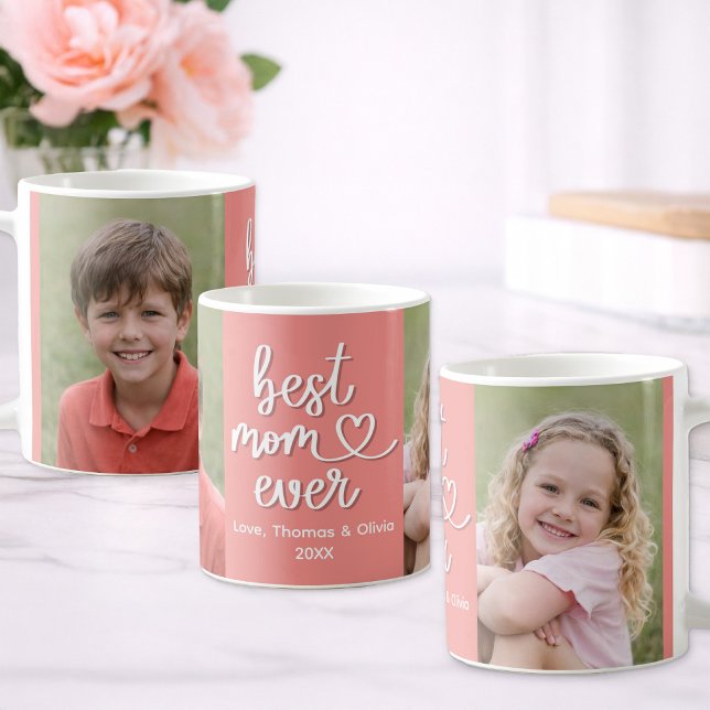 Best Mum Ever Personalised Photo Mug Gift (Full wrap design)