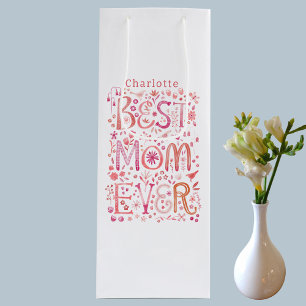 Best Mum Ever Personalised Wine Gift Bag