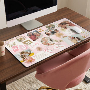 Best Mum Ever Personalized Scrapbook Photo Collage Desk Mat