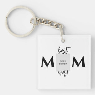 Best Mum Ever Photo and Text Mother's Day Key Ring