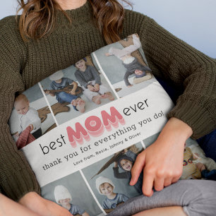 Best Mum Ever Photo Collage Cushion