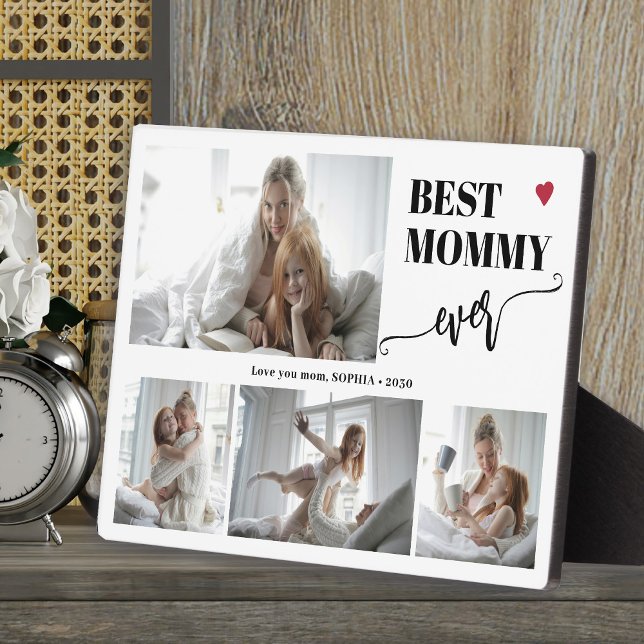 Best mum ever photo collage keepsake plaque (Creator Uploaded)