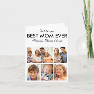 Best Mum Ever Photo Collage Mothers Day Card